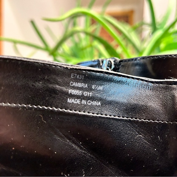Calvin Klein Cambria Black Zip Ankle High Heel Boots with Buckle | Size 6.5 | - Picture 11 of 14